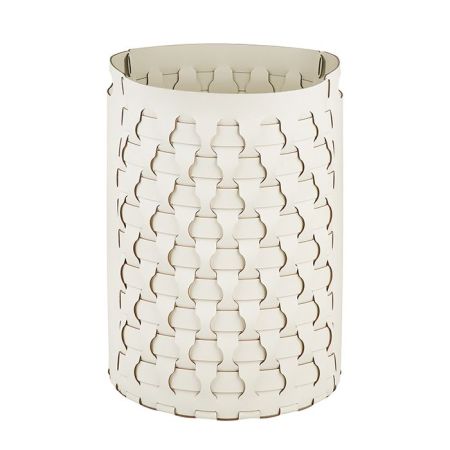 ADJ Круглая корзина для белья Dubai, D40xH57 см., цвет: белый/панна котта, артикул 2057.10/16