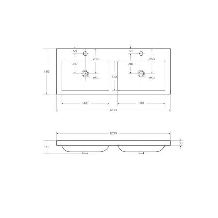Мебель для ванной CEZARES ECO, артикул ECO-1200-4C-SO-2-GR-P