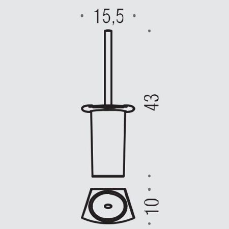 Colombo Land Туалетный ерш, цвет: хром/матовое стекло, артикул B2807.CR-VAN