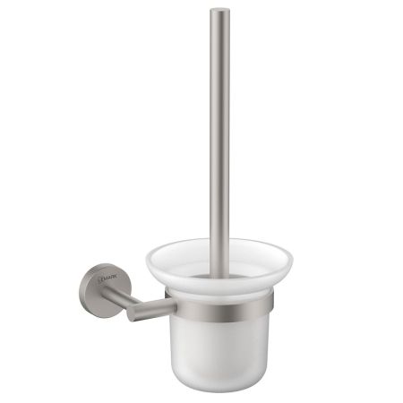 Ёршик для унитаза Lemark BELUGA подвесной, сталь, стекло, брашированный никель (LMA-8021S-BN), артикул LMA-8021S-BN