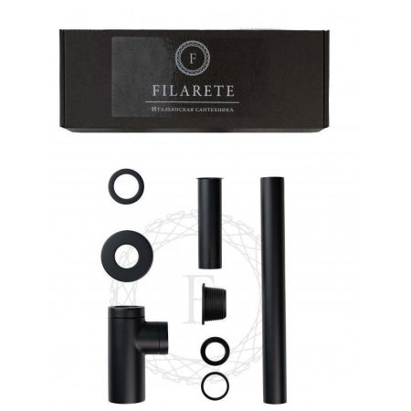Сифон для раковины FILARETE FL70BL, черный, артикул FL70BL