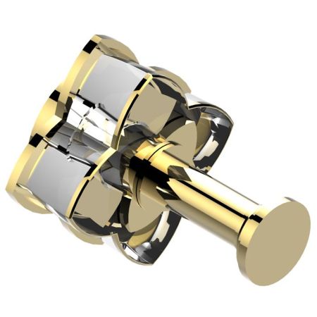 THG PETALE DE CRISTAL CLAIR LISERE DORE Крючок одинарный, цвет полированное золото, артикул U6E-F01-517