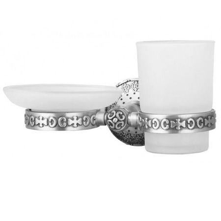 Держатель мыльницы и стакана ZorG SL AZR 21 SL Серебро, артикул AZR 21 SL