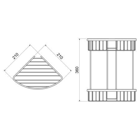 Полка угловая двойная Timo Saona белый матовый (13082/16), артикул 13082/16