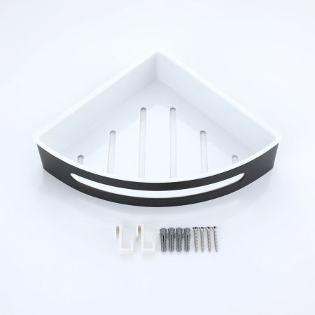 Полка для ванной комнаты угловая Raglo R340.01.06, черный, артикул R340.01.06