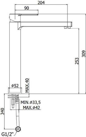 Смеситель для раковины Paffoni Ringo RIN081CR, артикул RIN081CR