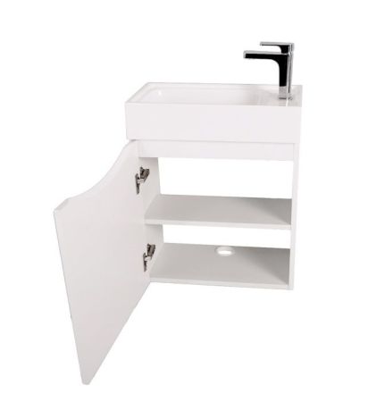 LIBERTY База под раковину подвесная с одной распашной дверцей, Bianco Lucido, 500x220x500, Liberty-500-1D-SO-BL-L, артикул Liberty-500-1D-SO-BL-L