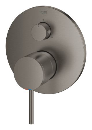 Смеситель для ванны GROHE Atrio New с переключателем на 3 положения, внешняя монтажная часть, темный графит матовый (24096AL3), артикул 24096AL3