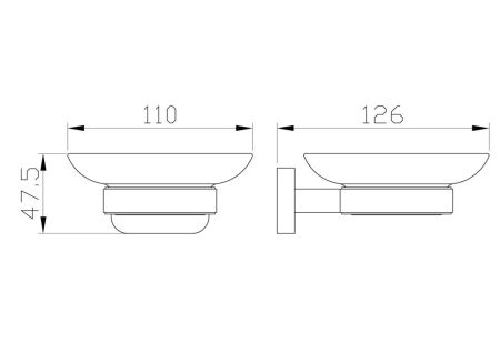Мыльница с держателем WONZON & WOGHAND GRAFFITY, Брашированный никель (WW-9322-BN)
