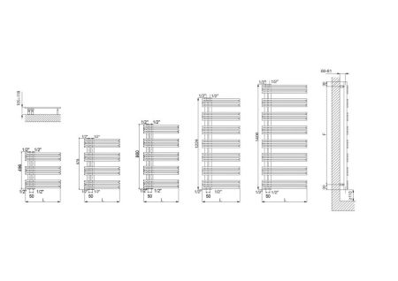 Cordivari Kelly, полотенцесушитель водяной 680/500, цвет хром, артикул 3551780400107