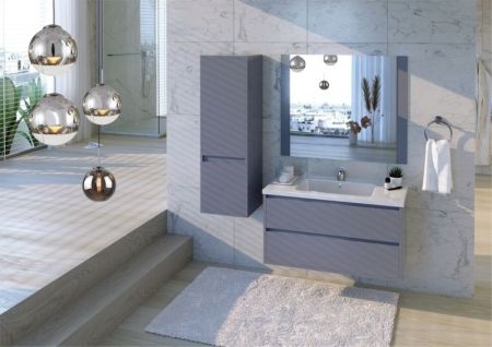 Шкаф пенал Bellezza Лоренцо 35 R 4629104181369 подвесной Серебро, артикул 4629104181369