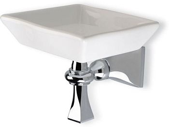 Stil Haus Prisma, настенная керамическая мыльница, цвет золото - черная керамика