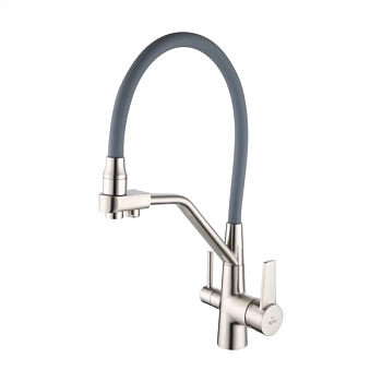Смеситель для кухни Rose R558L, сатин