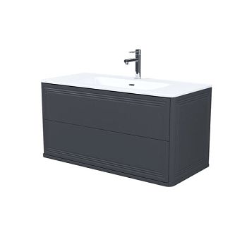 Тумба с умывальником, подвесная, 100 см, темно-серый, Oxford Neo, IDDIS, (OXN10D0i95K)