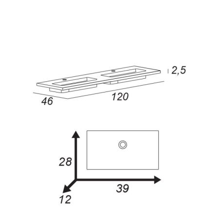 Мебель для ванной CEZARES URBAN 120, артикул 55163