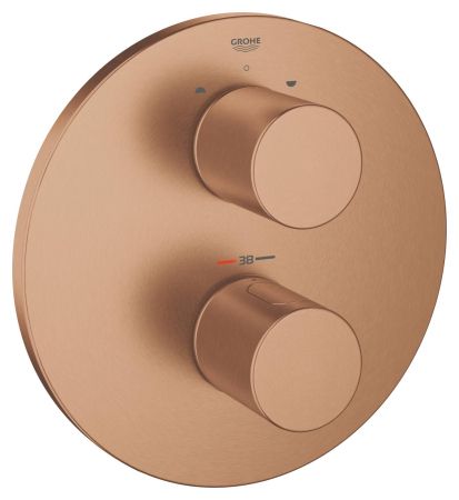 Внешняя часть термостатического смесителя для ванны GROHE Grohtherm 3000 Cosmopolitan, теплый закат матовый (19468DL0), артикул 19468DL0