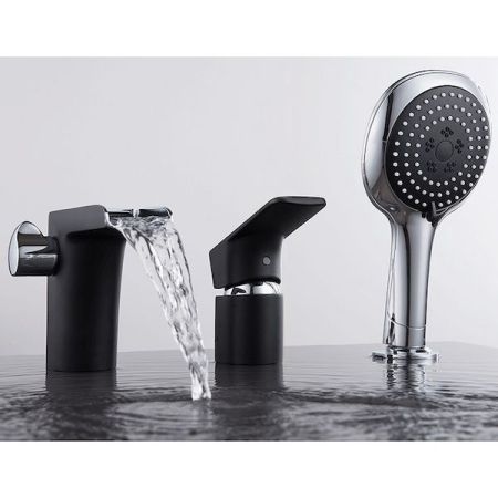 На борт ванны D&K Berlin Technische DA1434215 Хром Черный, артикул DA1434215