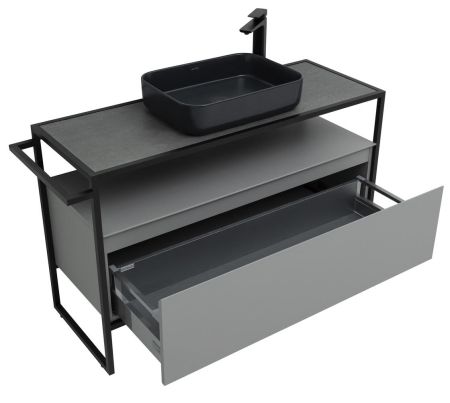 Тумба под раковину Allen Brau Priority 120 1.31004.PGM платина матовый, артикул 1.31004.PGM