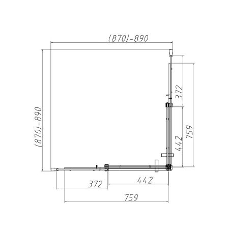 Душевые уголки Vincea Душевой уголок Dice VSS-4D900CL, 900*900, хром, стекло прозрачное,, артикул VSS-4D900CL