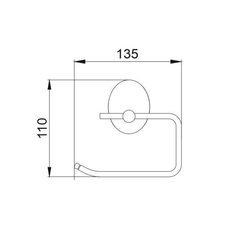 Держатель для туалетной бумаги D-Lin D241120,хром