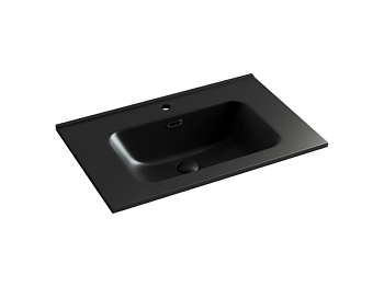 Умывальник накладной прямоугольный (цвет Черный Матовый) Элемент (Element) 710x465x180мм