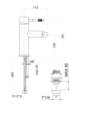 Смеситель для биде Fiore XENON 44NN5371, хром, артикул 44NN5371