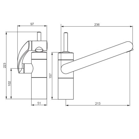 290217264 Arc, смеситель для раковины, никель, артикул 290217264