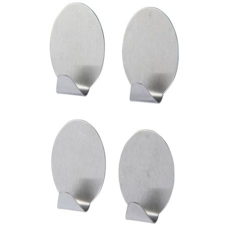 Крючки из нержавеющей стали на липкой ленте, 4 шт, в уп, арт, H40