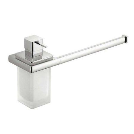 Colombo Lulu Полотенцедержатель с дозатором, цвет: хром/матовое стекло, артикул B6274.CR-VAN