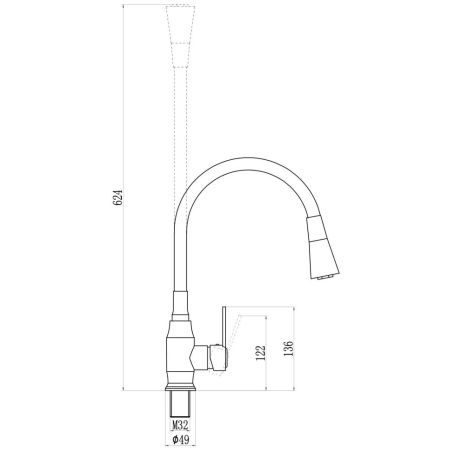 Смеситель для кухни Savol S-2805AM02, хром