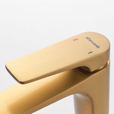 Смеситель для раковины Shevanik S4201G, золотой сатин, артикул S4201G