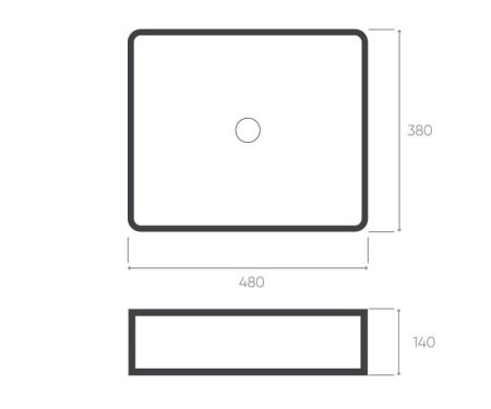 Раковина чаша Bronze de Luxe SCANDI 1010-GM, серый, артикул 1010-GM