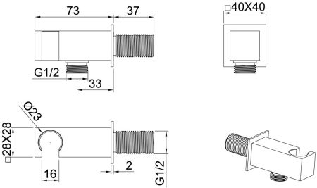 Душевой гарнитур Allen Brau Infinity 5.21021-00 хром, артикул 5.21021-00