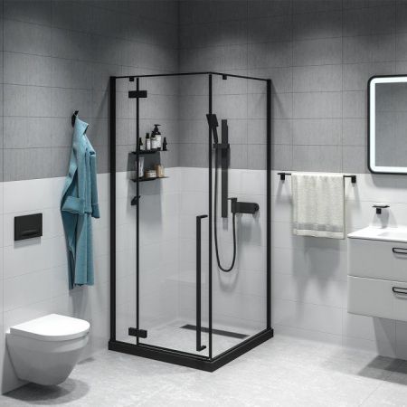 Душевой уголок Iddis Slide SLI6BS0i23 90x90 профиль Черный стекло прозрачное, артикул SLI6BS0i23