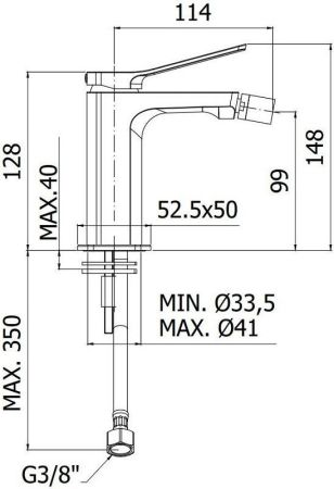 Смеситель для биде Paffoni Tilt TI131NO, артикул TI131NO