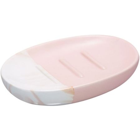 Мыльница настольная, керамика, розовая, TRENDY