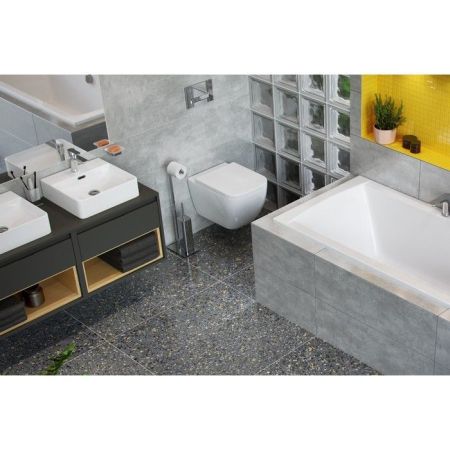 Тумба под накладную раковину EXCELLENT Tuto 80 см (серый/дуб), 1 ящик, артикул MLEX.0102.800.GRBL