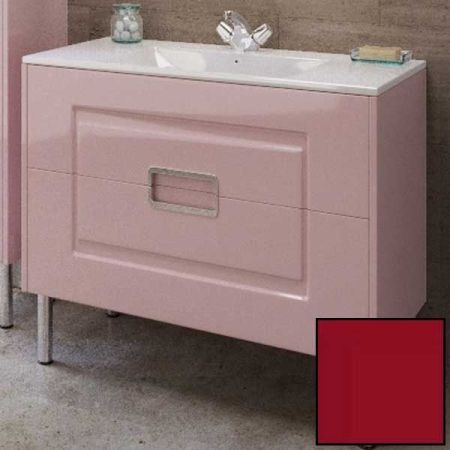 Тумба с раковиной SanVit Мира 60 kmira060 в цвете Ral Красный глянец
