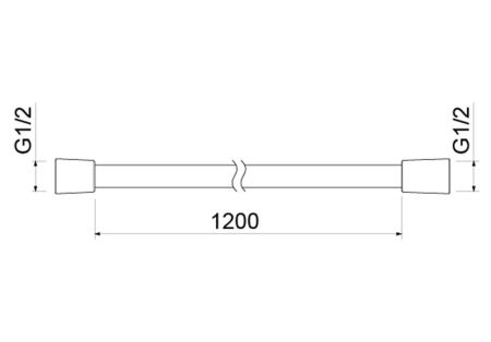 Шланг для душа 120 см ПВХ AQUATEK AQ2104CR, артикул AQ2104CR