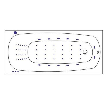 Ванна WHITECROSS Layla Slim 180x80 "NANO" (золото)