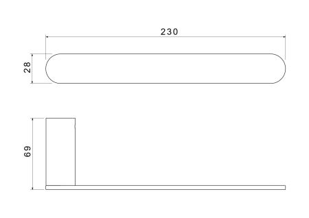 Полотенцедержатель AQUATEK, матовый черный AQ4419MB ЛИРА, артикул AQ4419MB