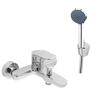 AQG VENT-i2, однорычажный смеситель для ванны c набором для душа SETP, цвет хром