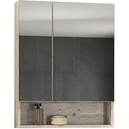 Зеркальный шкаф Comforty Парма 80 4143489 Дуб дымчатый, артикул 4143489