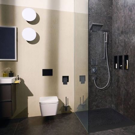 Сиденье для унитаза, Hansgrohe, CreekTide Q, с крышкой, ширина, мм-365, глубина, мм-540, с плавным опусканием SoftClose, без микролифта, материал сиденья-пластик, цвет-белый, артикул 60125450