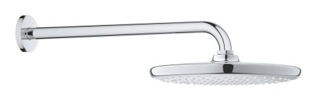 Верхний душ GROHE Tempesta 250, круглый + Душевой кронштейн 380 мм, хром (26663000), артикул 26663000