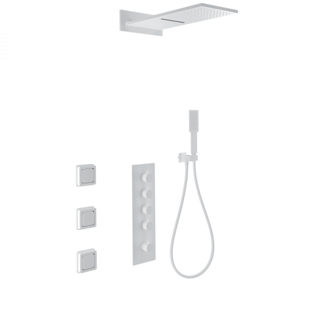 Душевая система с термостатом встраиваемая WONZON & WOGHAND, Белый матовый (WW-D4100-MW), артикул WW-D4100-MW