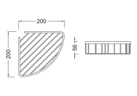 Угловая полка AQUATEK, матовый черный AQ4906MB, артикул AQ4906MB