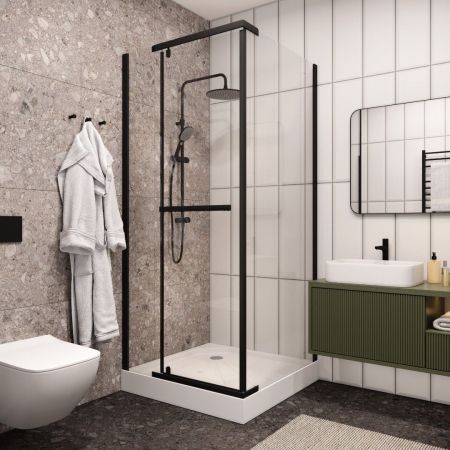 Ограждение MIMI ZQ91B душевое Cerutti SPA без поддона (90x90x195), артикул MIMI ZQ91B
