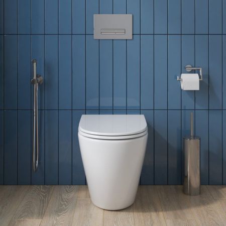 SFERA-R Чаша унитаза приставного безободкового, P-trap BB2141CBR, артикул BB2141CBR