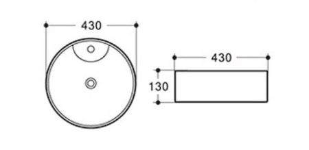 Умывальник CeramaLux D1306H011, артикул 